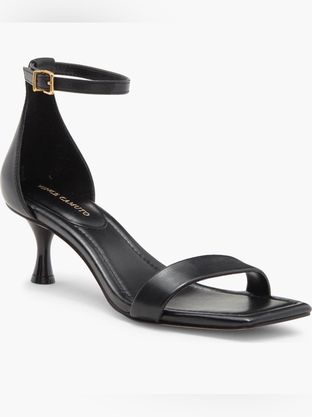 Vince Camuto Vinkely Square Toe Kitten Heel Sandal